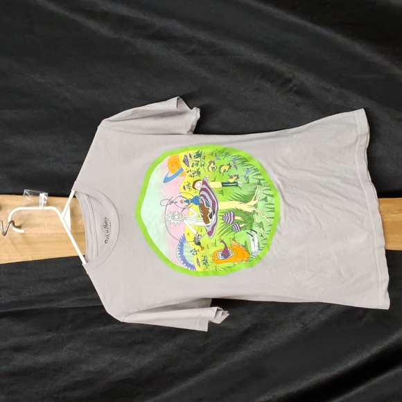 Grey Ricky and Morty size mens medium short sleeve crew neck t shirt - Picture 1 of 13